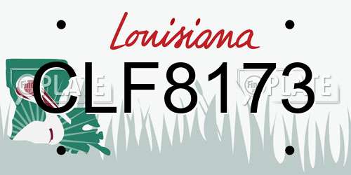 CLF8173 Louisiana License Plate