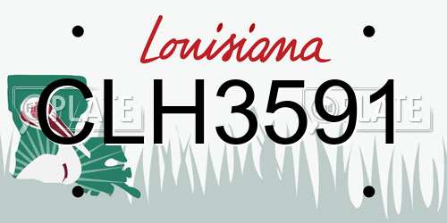 CLH3591 Louisiana License Plate