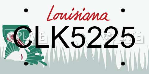 CLK5225 Louisiana License Plate