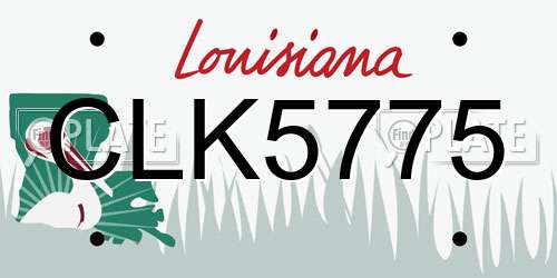 CLK5775 Louisiana License Plate