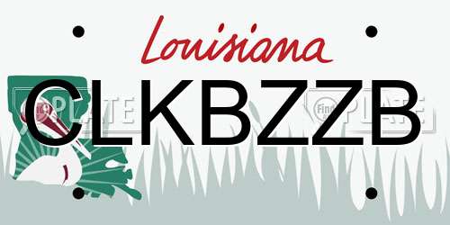 CLKBZZB Louisiana License Plate