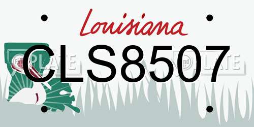 CLS8507 Louisiana License Plate