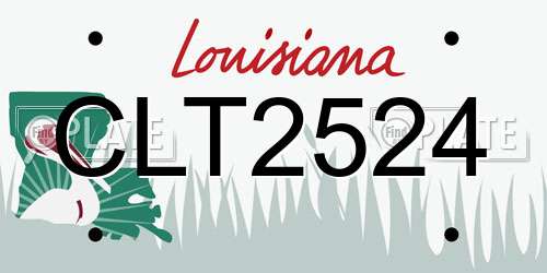 CLT2524 Louisiana License Plate