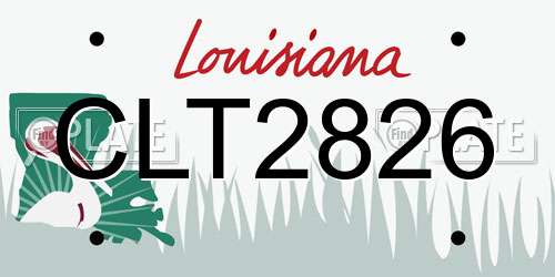 CLT2826 Louisiana License Plate