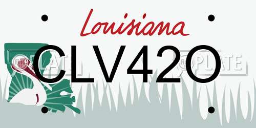 CLV42O Louisiana License Plate