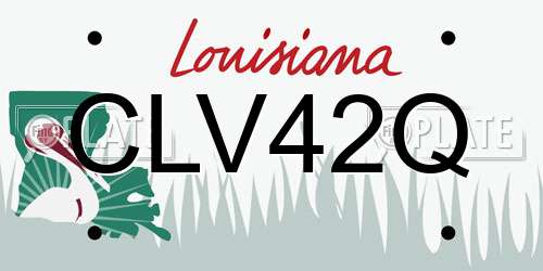 CLV42Q Louisiana License Plate