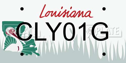 CLY01G Louisiana License Plate