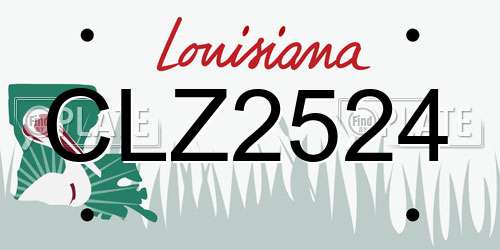 CLZ2524 Louisiana License Plate