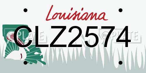 CLZ2574 Louisiana License Plate