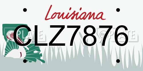 CLZ7876 Louisiana License Plate