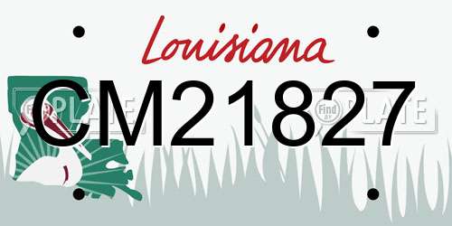 CM21827 Louisiana License Plate