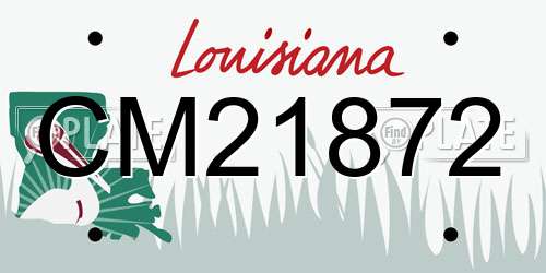 CM21872 Louisiana License Plate