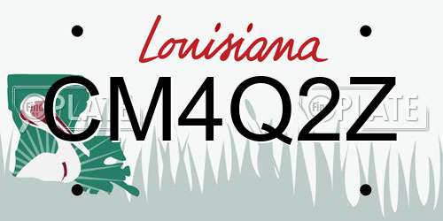 CM4Q2Z Louisiana License Plate