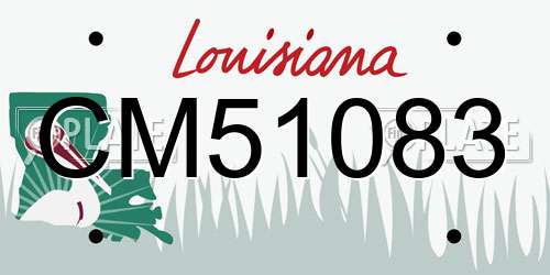 CM51083 Louisiana License Plate