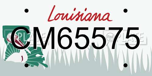 CM65575 Louisiana License Plate