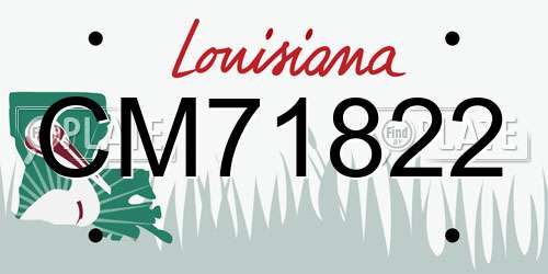 CM71822 Louisiana License Plate