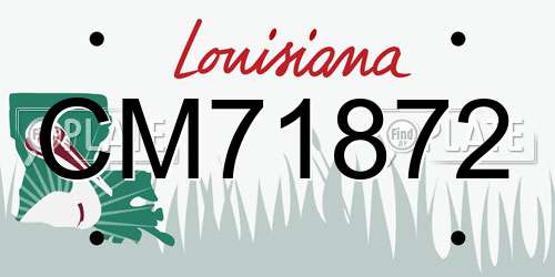CM71872 Louisiana License Plate
