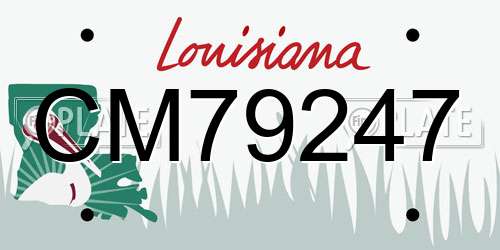 CM79247 Louisiana License Plate