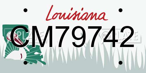 CM79742 Louisiana License Plate