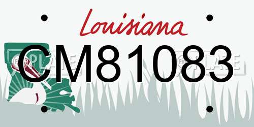 CM81083 Louisiana License Plate