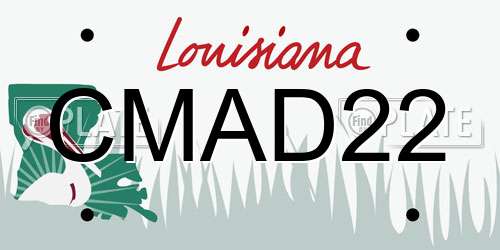 CMAD22 Louisiana License Plate