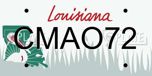 CMAO72 Louisiana License Plate