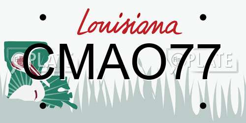 CMAO77 Louisiana License Plate