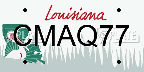 CMAQ77 Louisiana License Plate