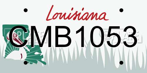 CMB1053 Louisiana License Plate