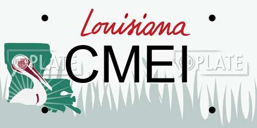 CMEI Louisiana License Plate