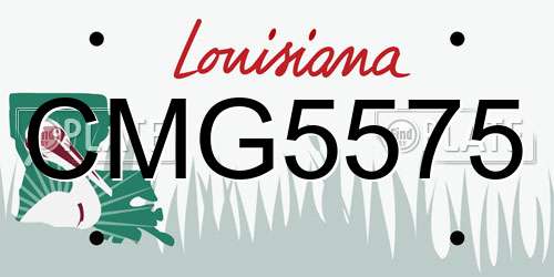 CMG5575 Louisiana License Plate