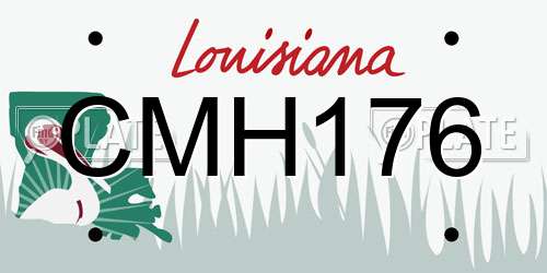 CMH176 Louisiana License Plate