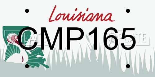 CMP165 Louisiana License Plate