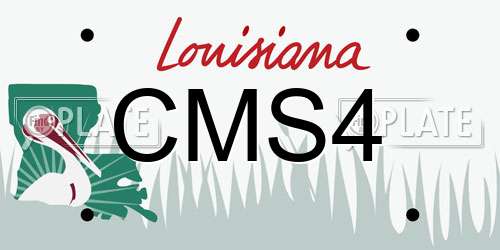 CMS4 Louisiana License Plate