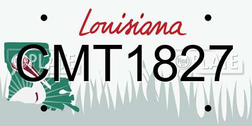 CMT1827 Louisiana License Plate