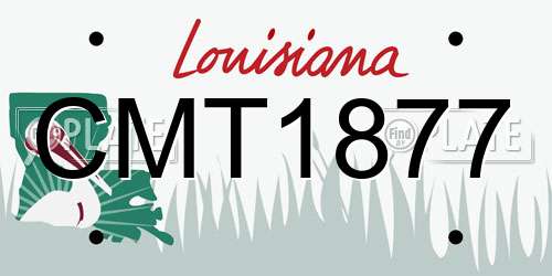 CMT1877 Louisiana License Plate