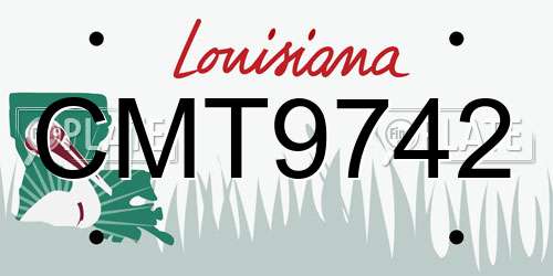 CMT9742 Louisiana License Plate