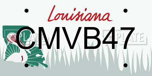 CMVB47 Louisiana License Plate