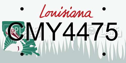 CMY4475 Louisiana License Plate
