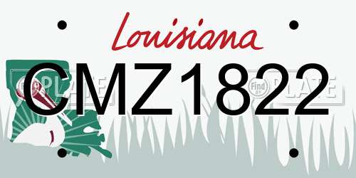 CMZ1822 Louisiana License Plate