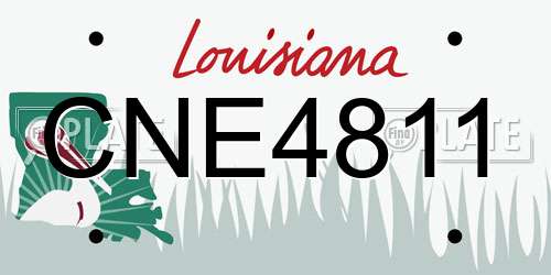 CNE4811 Louisiana License Plate