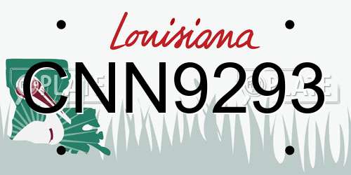 CNN9293 Louisiana License Plate