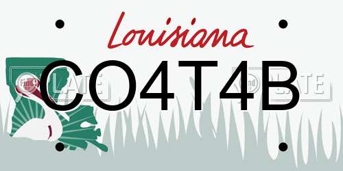 CO4T4B Louisiana License Plate