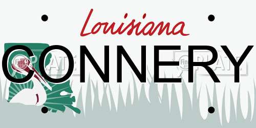 CONNERY Louisiana License Plate