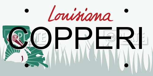 COPPERI Louisiana License Plate