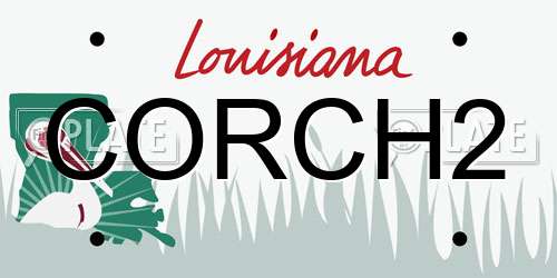 CORCH2 Louisiana License Plate