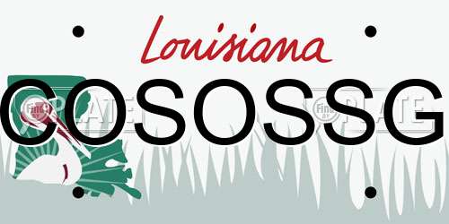 COSOSSG Louisiana License Plate