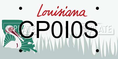 CP0I0S Louisiana License Plate