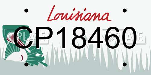 CP18460 Louisiana License Plate