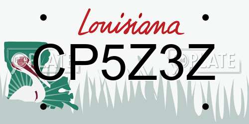 CP5Z3Z Louisiana License Plate